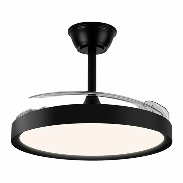 Ceiling Fan with Light CristalRecord Black 43 W (3000 K) (4000 K)