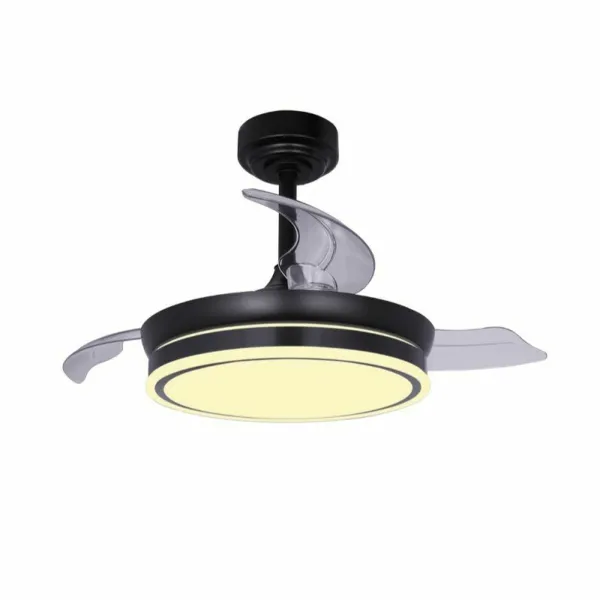 Plafondventilator CristalRecord 85-065-46-180 Melns