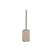 Toilet Brush Home ESPRIT Beige Silver Resin Bamboo 9 x 9 x 37 cm