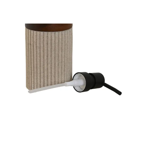 Soap Dispenser Home ESPRIT Brown Black Beige Resin Acacia 10 x 8 x 17,5 cm