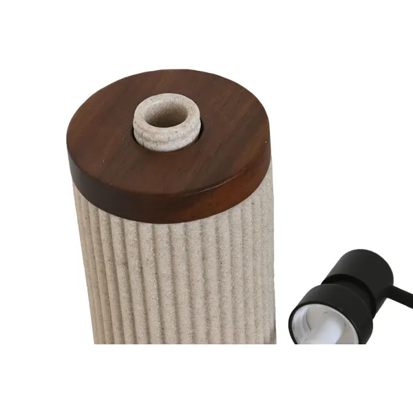 Soap Dispenser Home ESPRIT Brown Black Beige Resin Acacia 10 x 8 x 17,5 cm