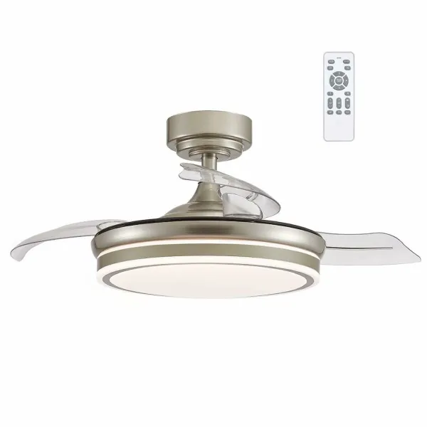Laeventilaator CristalRecord Läbipaistev Metall Ø 92 cm