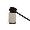 Toilet Brush Home ESPRIT Brown Black Beige Resin Acacia 9,5 x 9,5 x 38 cm