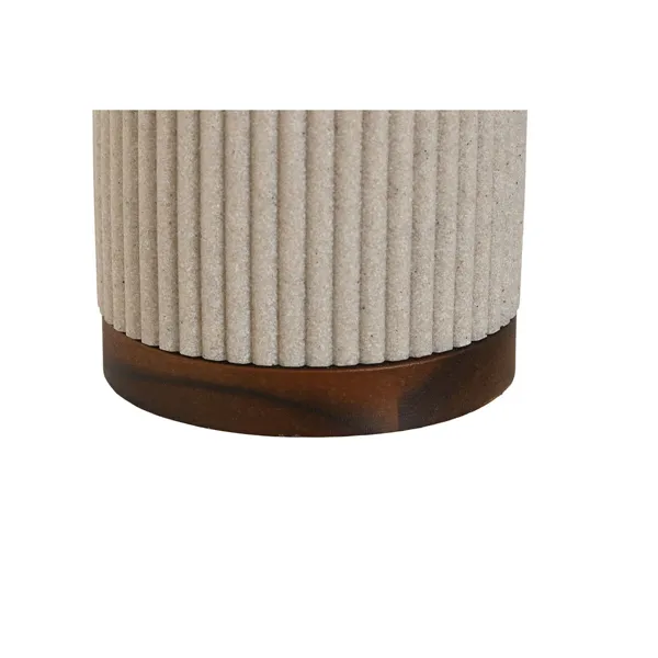 Toilet Brush Home ESPRIT Brown Black Beige Resin Acacia 9,5 x 9,5 x 38 cm