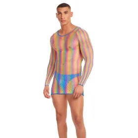 Erotic Costume Rainbow Party Multicolour S/M