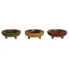 Centerpiece Home ESPRIT Yellow Green Coral Colonial 25 x 25 x 9 cm (3 Units)