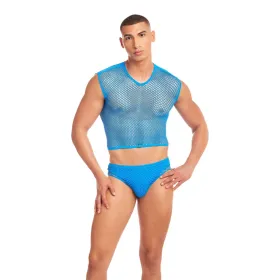 Erotic Costume Rainbow Party Blue S/M