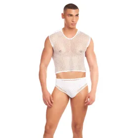 Erotic Costume Rainbow Party White S/M
