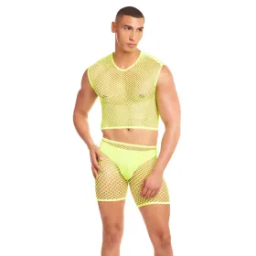 Erotic Costume Rainbow Party Yellow S/M