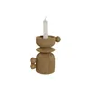 Candle Holder Home ESPRIT Brown Resin Wood 16 x 10 x 18 cm