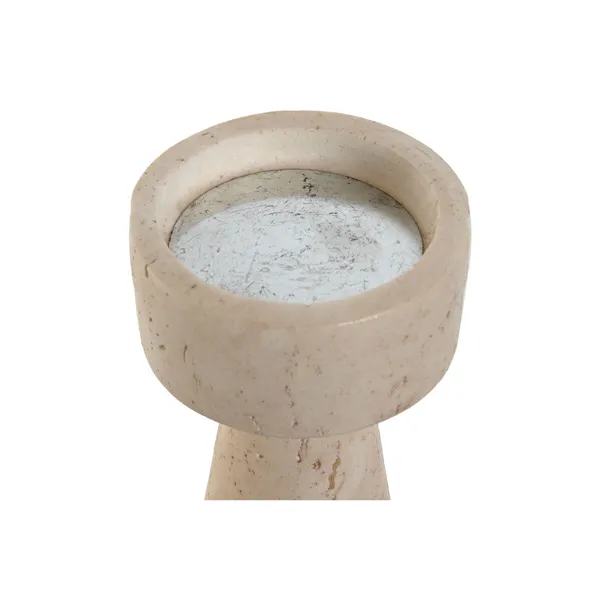 Candle Holder Home ESPRIT Beige Resin Marble 10 x 10 x 25 cm