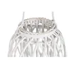 Candleholder Home ESPRIT White wicker Crystal 34 x 34 x 80 cm