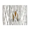 Candleholder Home ESPRIT White wicker Crystal 34 x 34 x 80 cm