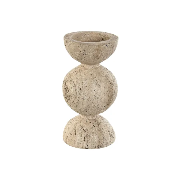 Candleholder Home ESPRIT Beige Magnesium 12 x 12 x 24 cm