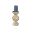 Candleholder Home ESPRIT Beige Magnesium 12 x 12 x 24 cm