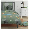 Duvet cover set Roupillon Animals 140 x 200 cm Green Khaki 2 Pieces