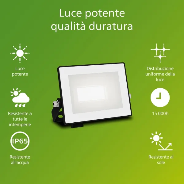 Užtvindanti šviesa / projektoriaus šviesa Philips Juoda 10 W 950 Lm F