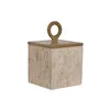 Jewelry box Home ESPRIT Beige Resin 15 x 15 x 24 cm