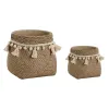 Set of Planters Home ESPRIT Light brown Cement Tropical 30 x 29 x 25 cm