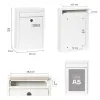 Letterbox Arregui White Steel 22 X 8 X 32 cm