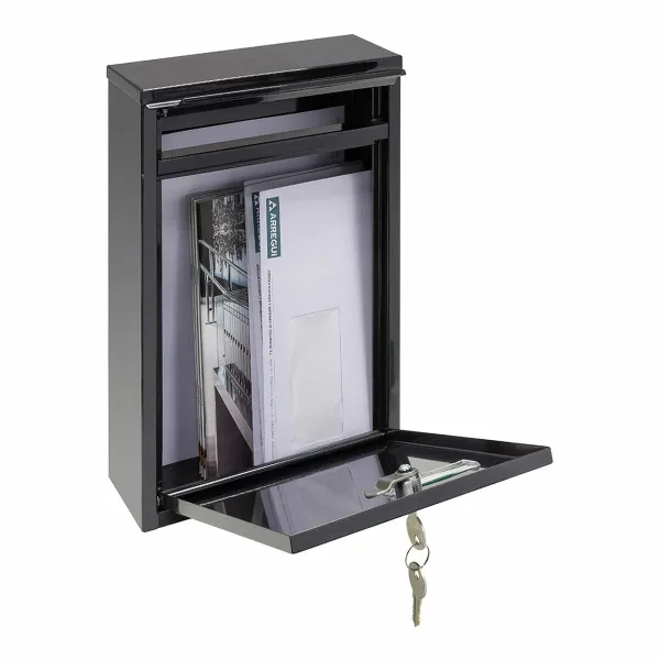 Letterbox Arregui Black Steel 22 X 8 X 32 cm