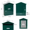 Postilaatikko Arregui Vihreä Teräs 30 x 11 x 36 cm