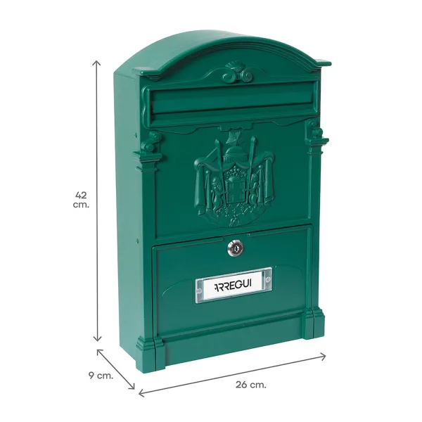Letterbox Arregui Green 26 X 9 X 42 CM Aluminium