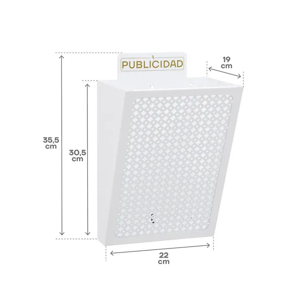 Letterbox Arregui White Steel 22 x 19 x 35,5 cm 3 Pieces