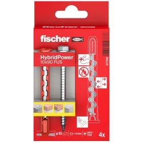 Sieniniai kištukai ir varžtai Fischer hybridpower 90 mm Ø 10 x 90 mm (4 vnt.)