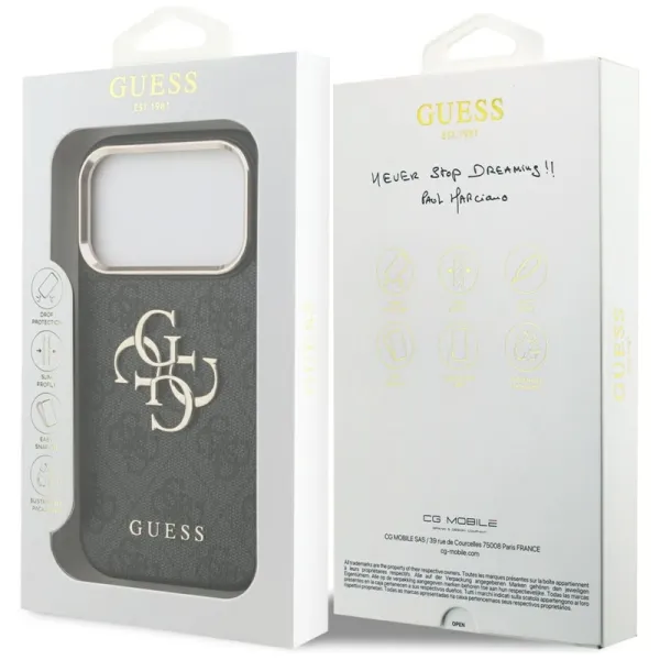 Guess 4G Big 4G Classic Logo - Case iPhone 17 Pro (Black / Gold)