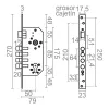 Mortise lock Micel Steel 85 mm