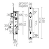 Mortise lock Micel Steel 85 mm
