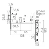 Mortise lock Micel Stainless steel