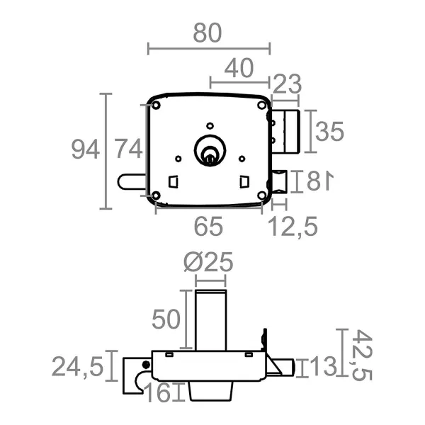 Bolt lock Micel Steel Left