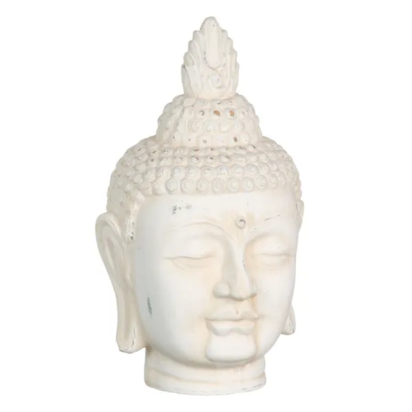 Decorative Figure Cream Buddha Oriental 19 x 18,5 x 32,5 cm