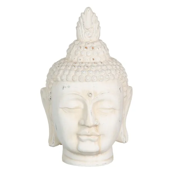 Decorative Figure Cream Buddha Oriental 19 x 18,5 x 32,5 cm