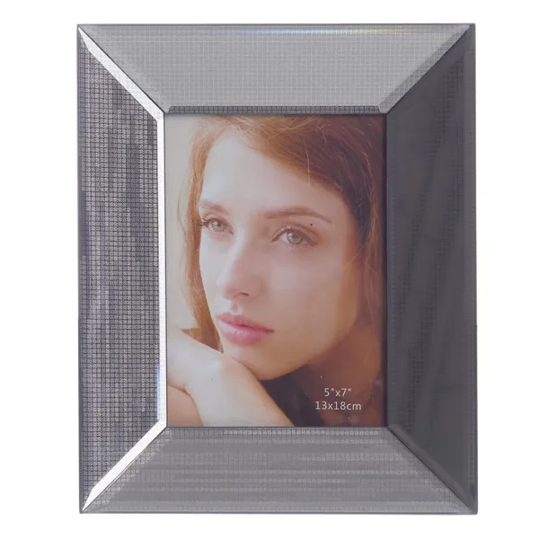 Photo frame Grey Crystal 15 x 20 cm 21,5 x 3,5 x 26,5 cm