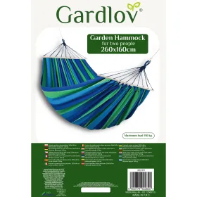 Divvietīgs dārza šūpuļtīkls 260x160cm Gardlov 21078
