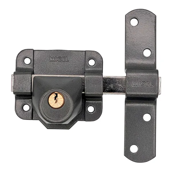 Apsauginė spyna Micel crr14 86l/50 mm Plienas Pilka 50 mm Uždėti ant viršaus