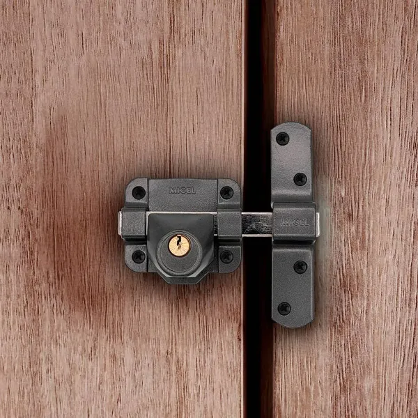 Apsauginė spyna Micel crr14 86l/50 mm Plienas Pilka 50 mm Uždėti ant viršaus