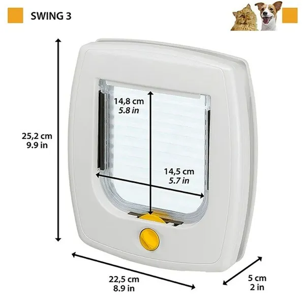 Cat Flap Ferplast Swing Grey 22,5 x 5,5 x 5 cm