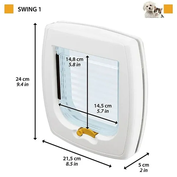 Cat Flap Ferplast Swing Grey 21,5 x 14 x 5 cm