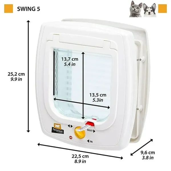 Cat Flap Ferplast Swing Grey