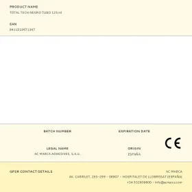 Sandariklis / klijai Ceys total tech Juoda 125 ml