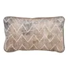 Cushion Beige Geometric 50 x 30 cm