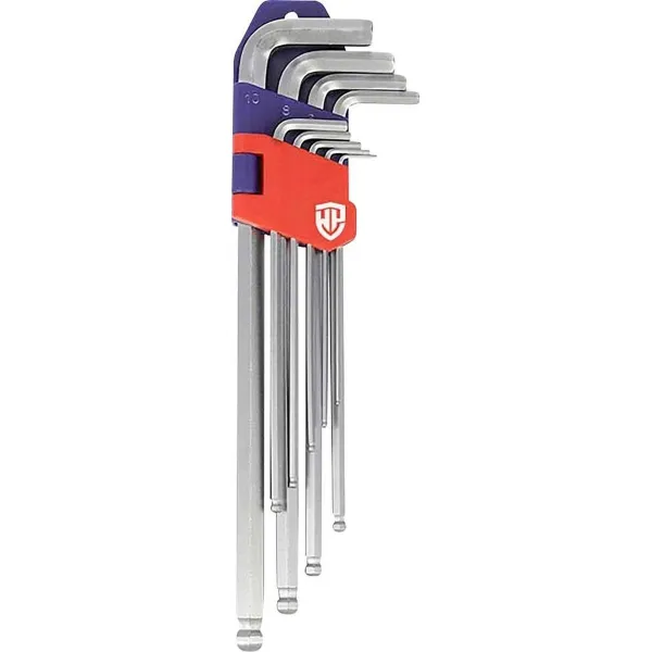 Kuusiokoloavain Setti Workpro 1,5, 2, 2,5, 3, 4, 5, 6, 8, 10 mm Kamuolys 9 Kappaletta (9 osaa)