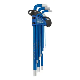 Allen Atslēgu Komplekts Workpro 1,5, 2, 2,5, 3, 4, 5, 6, 8, 10 mm Heksagonāls 9 Daudzums (9 gb.)