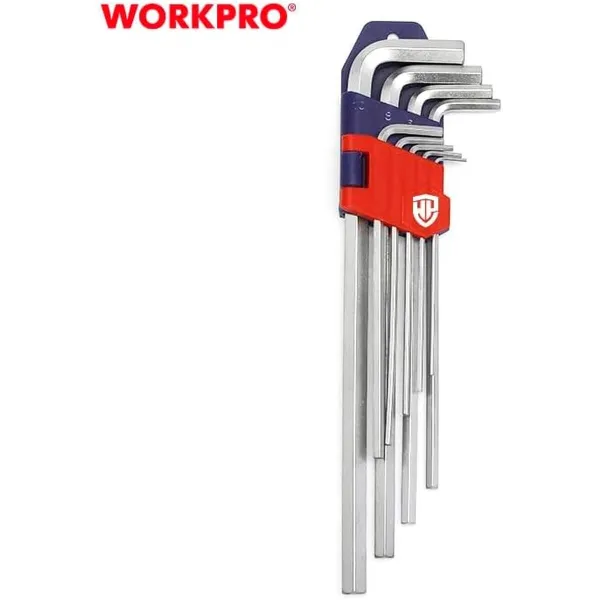 Набор Шестигранников Workpro 1,5, 2, 2,5, 3, 4, 5, 6, 8, 10 mm шестиугольный 9 Предметы (9 штук)