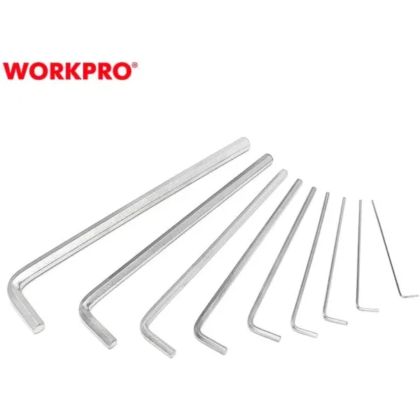 Allen Atslēgu Komplekts Workpro 1,5, 2, 2,5, 3, 4, 5, 6, 8, 10 mm Heksagonāls 9 Daudzums (9 gb.)