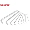 Kuusiokoloavain Setti Workpro 1,5, 2, 2,5, 3, 4, 5, 6, 8, 10 mm Kuusikulmainen 9 Kappaletta (9 osaa)